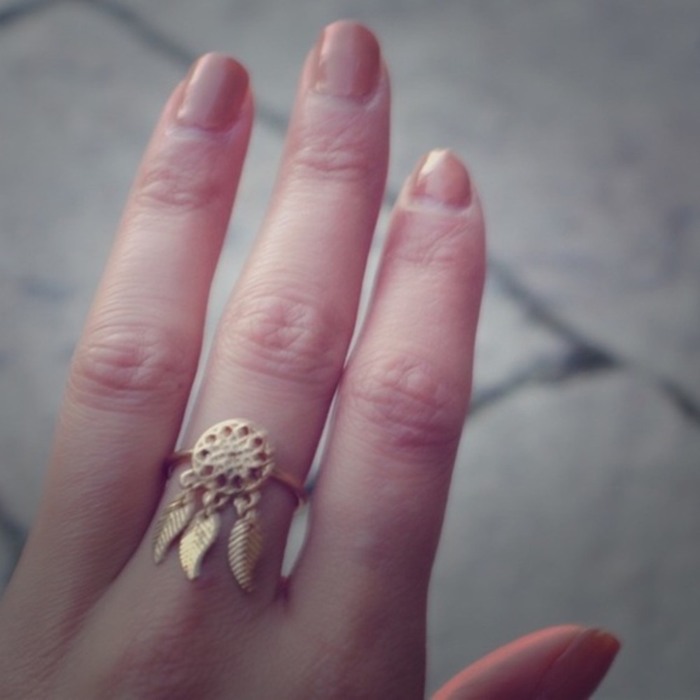 Dream catcher cuff ring